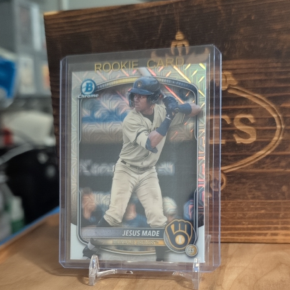 2025 Bowman Chrome Prospects Jesus Made Rookie Card Mojo Refractor Brewers 🔥🔥